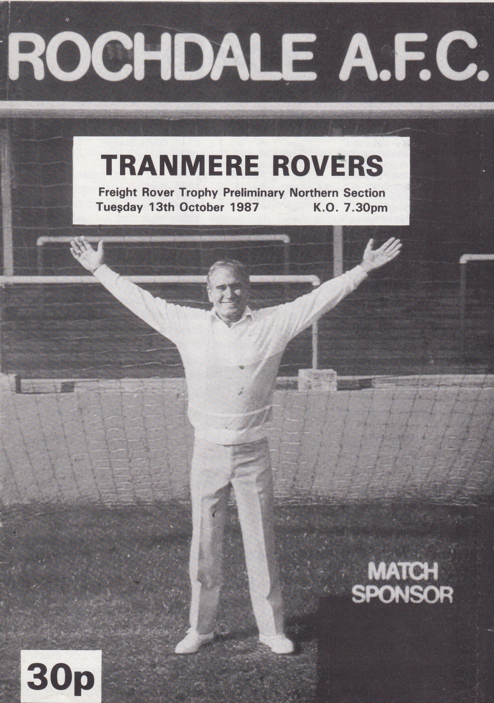 Rochdale v Tranmere Rovers match programme